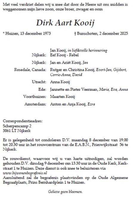 Rouwkaart Dirk Kooij 02